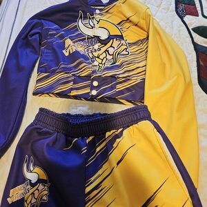 Kids Purple and Yellow Vikings Matching Set